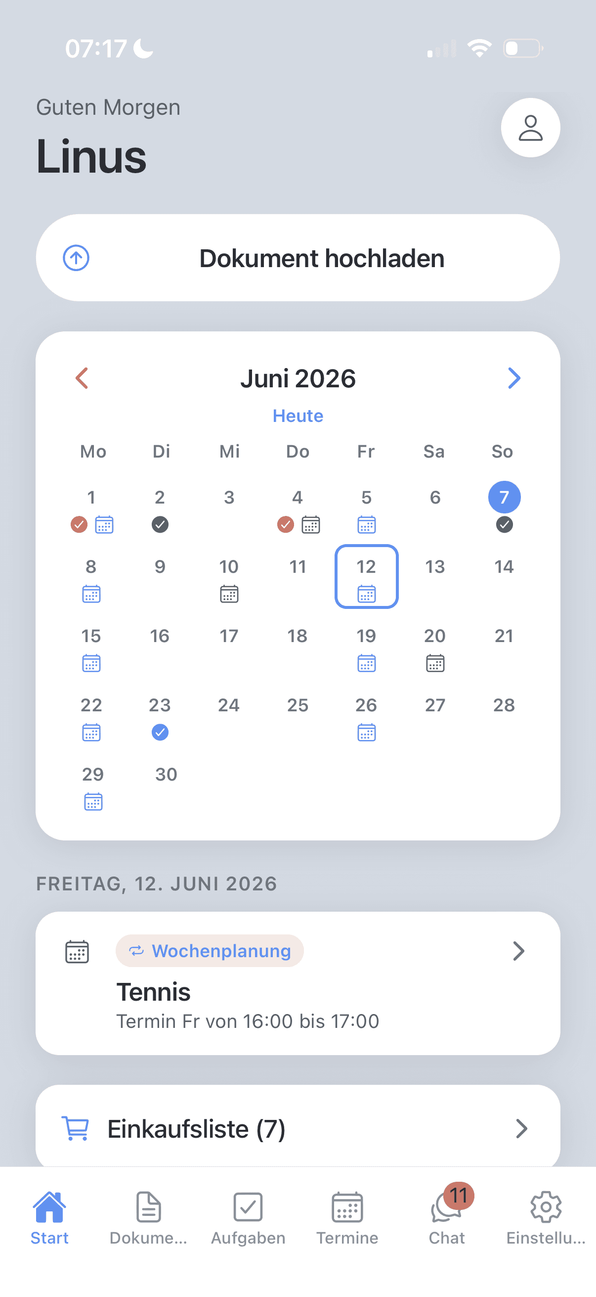 Linuu Dashboard: Kalender, Aufgaben und Dokumente für die ganze Familie auf einen Blick